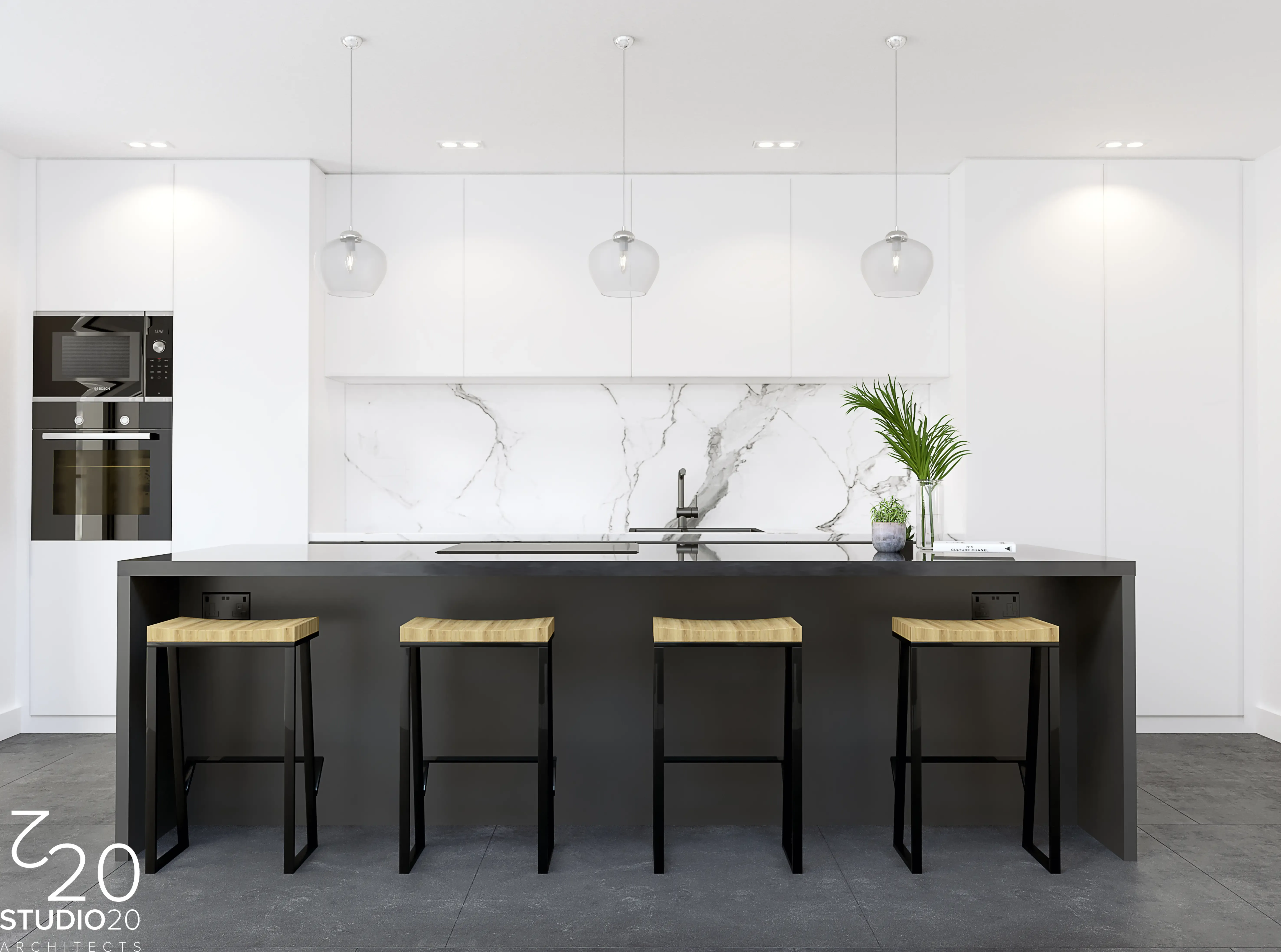 Kitchen Design Sleek Studio20 Architects Kitchens 2